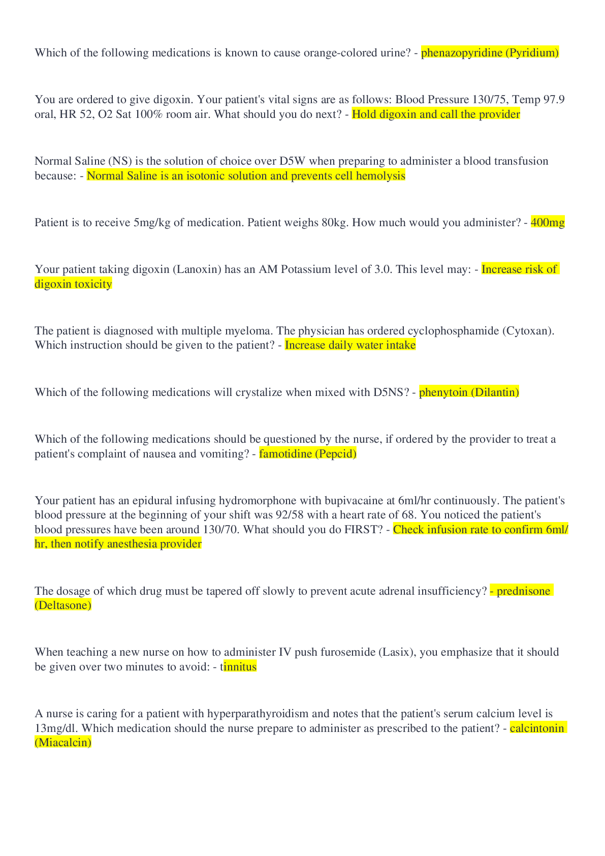 Preview of Prophecy RN Pharmacology A 2022